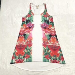 Y2K Vintage OP Ocean Pacific Dress Junior's Small 3/5 Sleeveless Sundress Foral